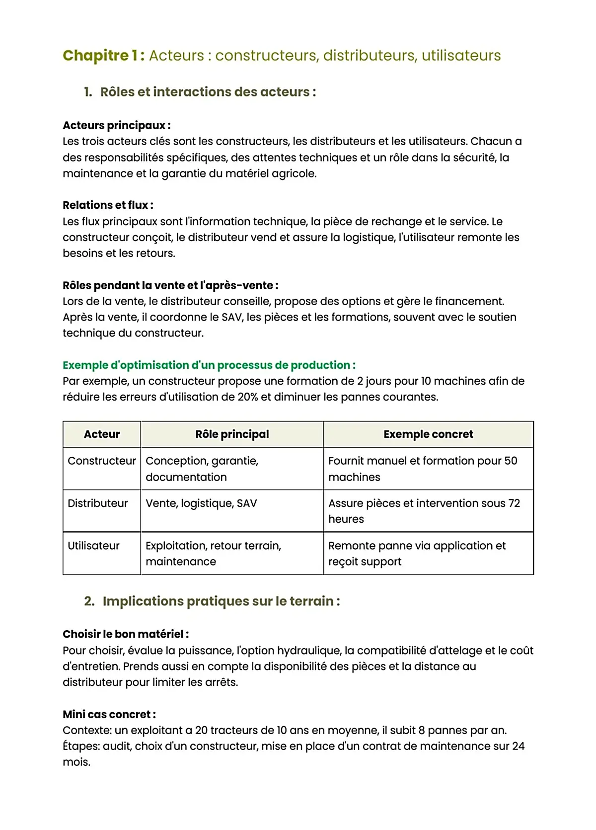Example Fiche de Révision BP Agroéquipement